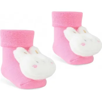 Kojenecké froté ponožky Králíček, růžové, vel. 68/80