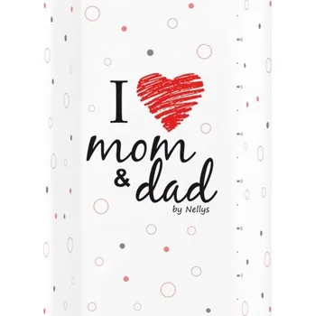 Přebalovací podložka Přebalovací podložka, tvrdá MDF, I LOVE 50x70cm, Nellys - bílá/červená