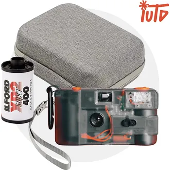 Analogový fotoaparát TBC To Be Continued B&W StartSet (aparát, film, pouzdro) + AnalogStore Do Not X-Ray Card