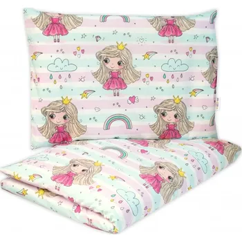 Povlečení Dětské povlečení, bavlna 2D 140x200/70x80 - Duhová Víla, Baby Nellys, růžové