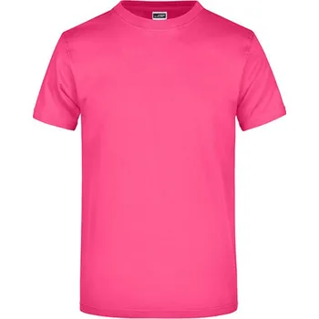 Pánské tričko James&Nicholson Unisex triko JN002 Pink L