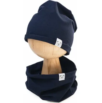 Čepice Čepice s nákrčníkem bavlna, Little Bear, Baby Nellys, granátová, vel. 92/98