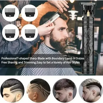 Stříhací strojek s černým drakem na vlasy a vousy | pánský zastřihovač | kadeřnický strojek