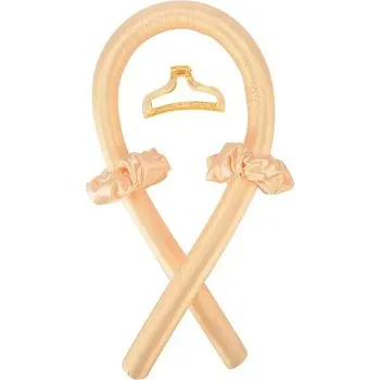 Natáčka na vlasy Beztepelné pěnové natáčky s čelenkou sada | sada na natáčení vlasů | pěnové natáčky 3 ks - Pomerančový