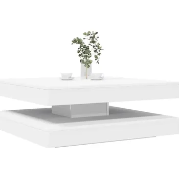 Konferenční stolek vidaXL Konferenční stolek otočný o 360º bílý 90x90x34,5 cm