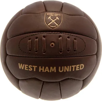 Fotbalový míč WEST HAM UNITED FC Fotbalový míč West Ham United FC, retro, pravá kůže, vel. 5