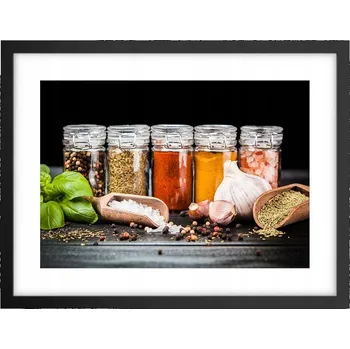 Obraz Obraz plakát v černém rámu do obýváku 40x30 gastronomie foto na zeď