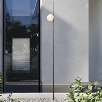 Venkovní osvětlení Karman zemní hrot světlo Atmosphere, černá 178 cm plast - Ø základní desky 18 cm; délka zemnícího trnu 35 cm; délka propojovacího kabelu 500 cm černá matná, bílá 1 x 18 W LED - Doprava zdarma