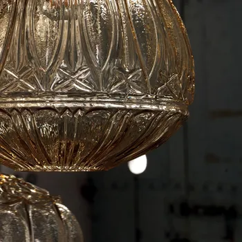 Závěsné svítidlo Karman Ginger, žlutá barva, výška 37 cm, sklo, E27 - Ø stříšky 7,5 cm žluto-průhledné 1 x 77 W - Doprava zdarma