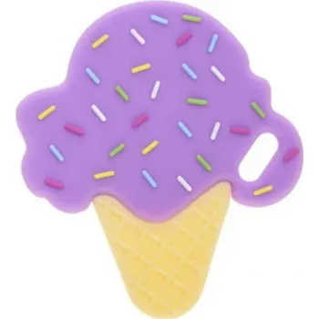 Silikonové kousátko Zmrzlinka - fialová