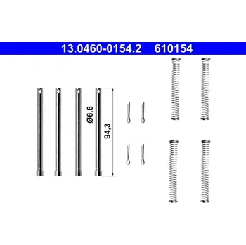 Brzdový systém Sada příslušenství, obložení kotoučové brzdy ATE 13.0460-0154.2