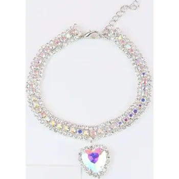 Obojek pro psa Luxusní obojek s krystaly pro kočky a psy | chovatelské potřeby - 02,30-40 cm