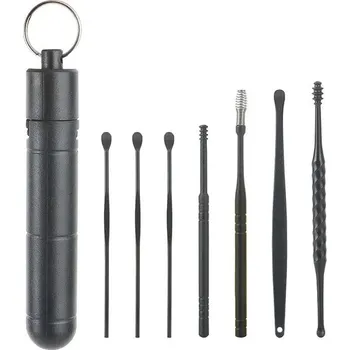 Čistič uší Nástroj na čištění uší a odstraňování ušního mazu - černá