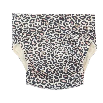 Přebalování Mamatti Látková plenka EKO sada - kalhotky + 2 x plenka, Gepardík, vel. 3 - 8 kg