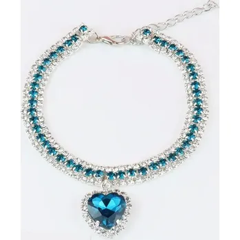 Obojek pro psa Luxusní obojek s krystaly pro kočky a psy | chovatelské potřeby - 01,30-40 cm