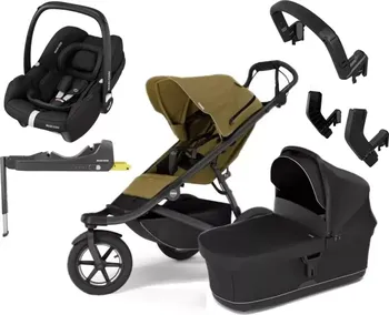 Kočárek Thule Urban Glide 3 + Bassinet + Maxi Cosi 2024 Nutria Green