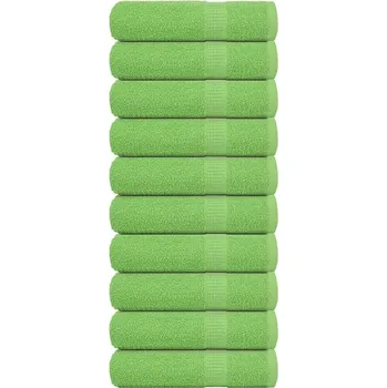 vidaXL Ručníky FROGN 10 ks jablečně zelené 100x150 cm 360 g/m²