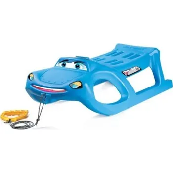 Sáně TULIMI Sáňky plastové CAR SMILE, 91,3x29,1x44,9, nosnost 50kg, modré
