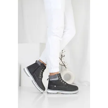 Dámská zimní obuv Vebone Šedé kotníkové boty RS801-2D.G Velikost: 38