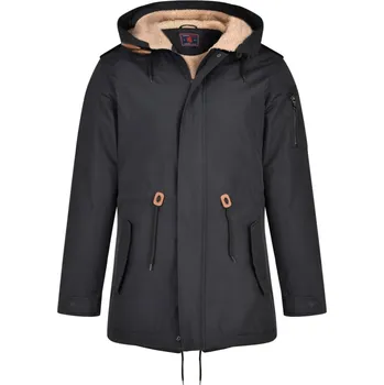 Pánská bunda KAM bunda pánská KBS KV112 nadměrná velikost zimní kabát 3XL černá