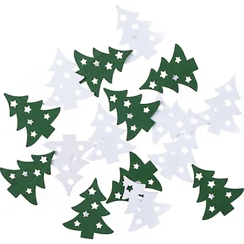 Vánoční dekorace DP Craft Dřevěné samolepící stromečky 16ks