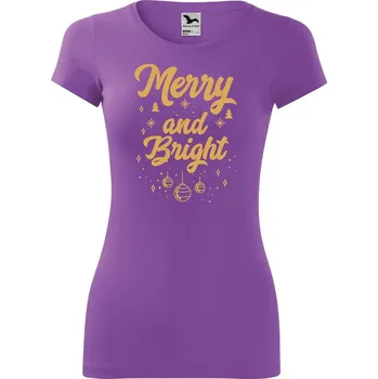 DOBRÝ TRIKO Dámské tričko Merry and bright Velikost: XS, Barva: Fialová