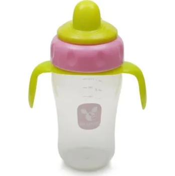 Cangoroo Tréninkový hrneček s tvrdým pítkem - růžový, 270 ml