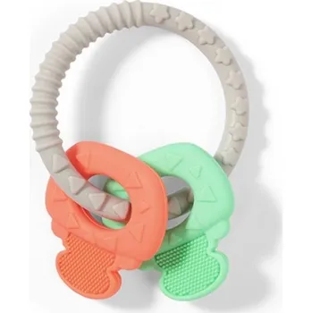 Dětské kousátko BabyOno, ORTHO - šedá, máta, korálová