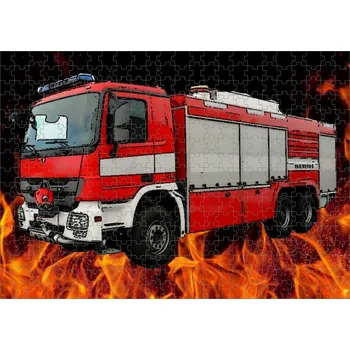 Puzzle puzzle hasiči Mercedes-Benz ACTROS 6x4 120 dílků