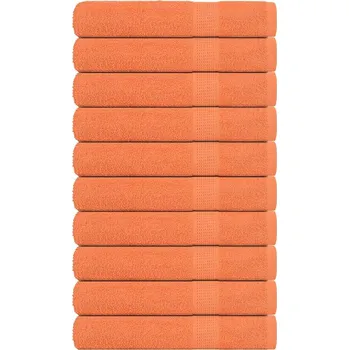 Utěrka vidaXL Saunové osušky FROGN 10 ks oranžové 80x200 cm 360 g/m²
