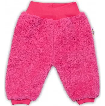 Baby Nellys Kojenecké chlupáčkové tepláčky Cute Bunny - malinové, vel. 68