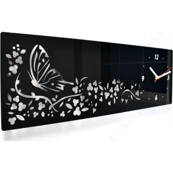 Hodiny Tiché nástěnné hodiny šedé barvy Černá