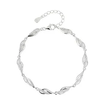 Náramek NB-1116 Stříbrný náramek dekorovaný zirkony