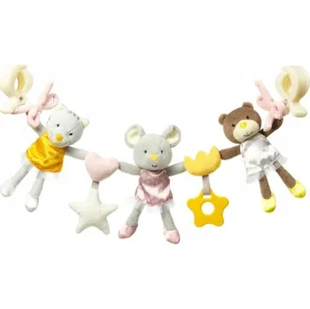 Hračka pro nejmenší Závěsná edukační hračka na kočárek Ballerinas, šedá, BabyOno