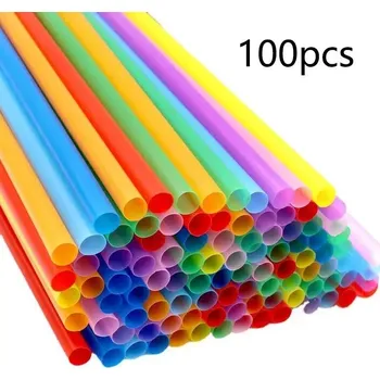 Plastová barevná brčka pro párty | barové doplňky 100 ks