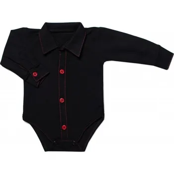 Kojenecký body Kojenecké body, košile Mrofi, dl. rukáv zapínání uprostřed - granát