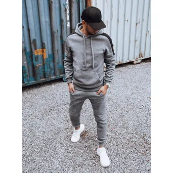 Pánské oblečení Dstreet Pánská tepláková souprava AX0783 Barva: Světle Šedá, Velikost: 2XL