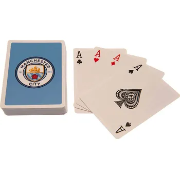 Pokerová karta Hrací karty Manchester City FC s klubovým znakem