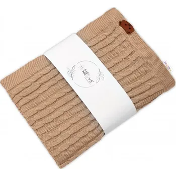 Dětská deka Bambusová deka pro miminko Teddy, 80x100cm, pletený cop, béžová