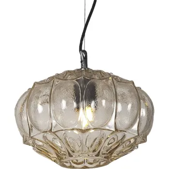 Závěsné svítidlo Karman Ginger, žlutá barva, výška 20 cm sklo, E27 - Ø stříšky 7,5 cm žluto-průhledné 1 x 77 W - Doprava zdarma