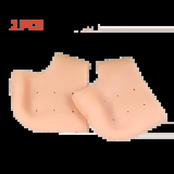 Péče o nohy Silikonové ponožky s hydratačním gelem | Péče o nohy | Ochrana pat 4 ks - Tmavá khaki