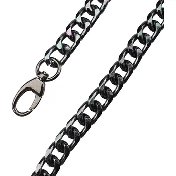 Příze Pro Háčkování Řetízek na kabelku s karabinou 120 cm, 12 mm černý nikl