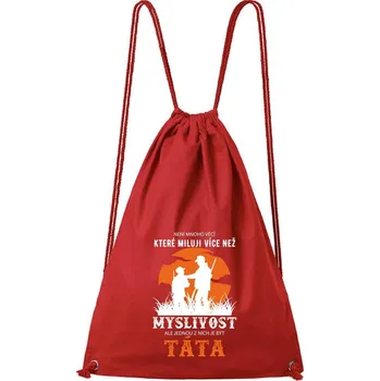 DOBRÝ TRIKO Bavlněný batoh Myslivost táta Barva: Červená