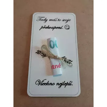 Dřevěné překvapení k narozeninám - obálka na peníze