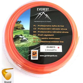 Žací struna univerzální 2,4 mm x 87 m kulatá - 25-06015