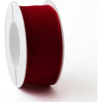 Stuha Organzová stuha s drátkem 40 mm Červená