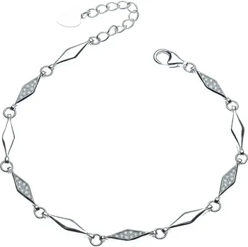 Náramek NUBIS® Dámský stříbrný náramek se zirkony - NB-1059