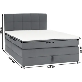 Postel Boxspringová postel ROSLIN 1 Tempo Kondela