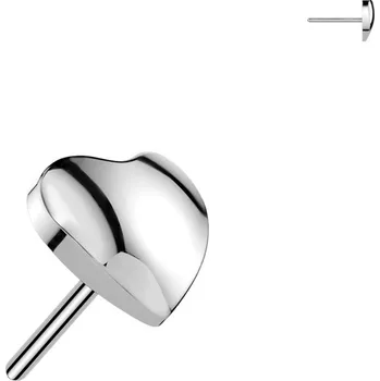 Piercing Šperky4U Ozdobná část k PUSH IN piercingu TITAN, srdíčko - TIT1508