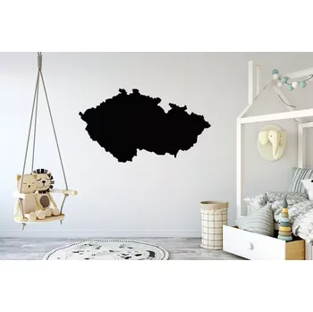 Dřevěná mapa ČR na zeď - 30x16 cm